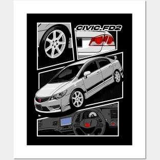 Civic FD2 Type R Posters and Art